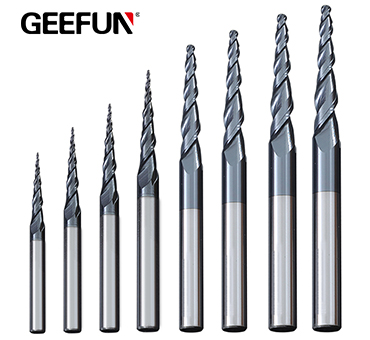 Tapered ball nose end mill